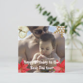 Beste vader met kerstcadeaukaartje (Staand voorkant)