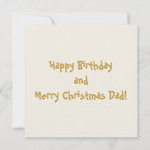 Beste vader met kerstcadeaukaartje (Achterkant)
