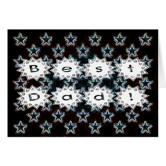 Beste vader met Neon Stars (Voorkant Horizontaal)