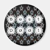 Beste vader met Neon Stars Magneet (Voorkant)