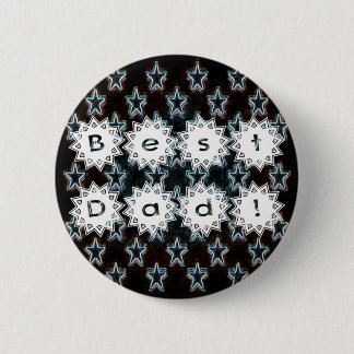 Beste vader met Neon Stars Ronde Button 5,7 Cm