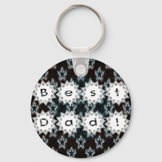 Beste vader met Neon Stars Sleutelhanger