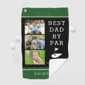 BESTE VADER MET PAR 3 Fotocollage Persoonlijk Golfhanddoek (Insitu)