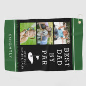 BESTE VADER MET PAR 3 Fotocollage Persoonlijk Golfhanddoek (Horizontaal)