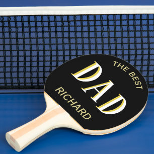 Beste vader met twee kleuren voornaam tafeltennisbatje