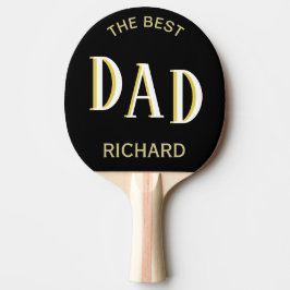 Beste vader met twee kleuren voornaam tafeltennisbatje