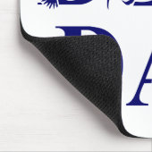 Beste vader met vlaggen Blauwe tekst Muismat (Hoek)