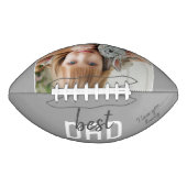 Beste vader Modern Gray Foto Vader Dag American Football (Voorkant)