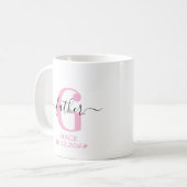 Beste Vader Monogram | Gepersonaliseerde Vaderdag  Koffiemok (Voorkant links)