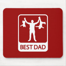 Beste vader Mousepad - Funny Father Holding Kinder