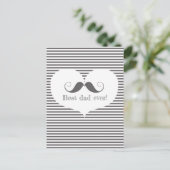 Beste vader! Mustache en grijze strips - Vaderdag Briefkaart (Staand voorkant)