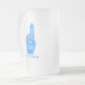 Beste vader nummer één Vaderdag diepgevroren glas Matglas Bierpul (Voorkant links)