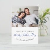 Beste vader om vaders dag aangepaste foto feestdagenkaart (Staand voorkant)