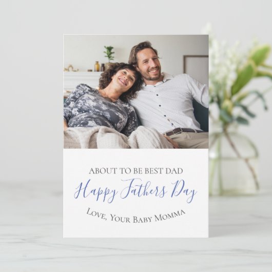 Beste vader om vaders dag aangepaste foto feestdagenkaart (Staand voorkant)