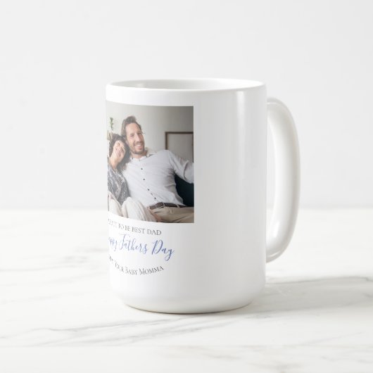 Beste vader om vaders dag aangepaste foto koffiemok (Voorkant rechts)
