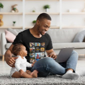 Beste vader ooit 10 foto collage held vader zwart t-shirt