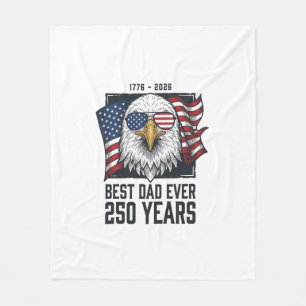 Beste vader ooit 250 jaar patriottische adelaar va fleece deken