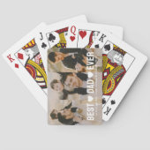 Beste vader ooit 3 foto collage harten op maat pokerkaarten (Achterkant)