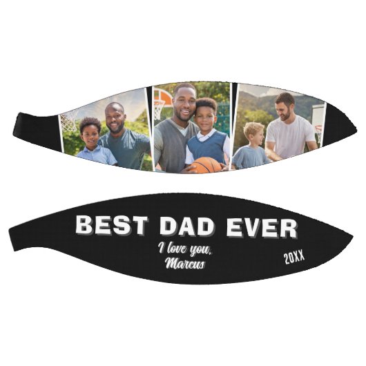 Beste vader ooit 3 foto collage vader basketbal (Panelen)