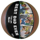 Beste vader ooit 3 foto collage vader basketbal (Verticaal)