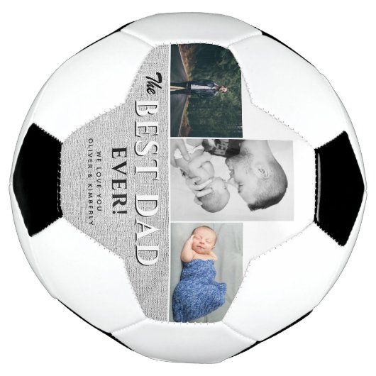 Beste vader ooit 3 Foto Collage Vader Dag Voetbal (Gedraaid)