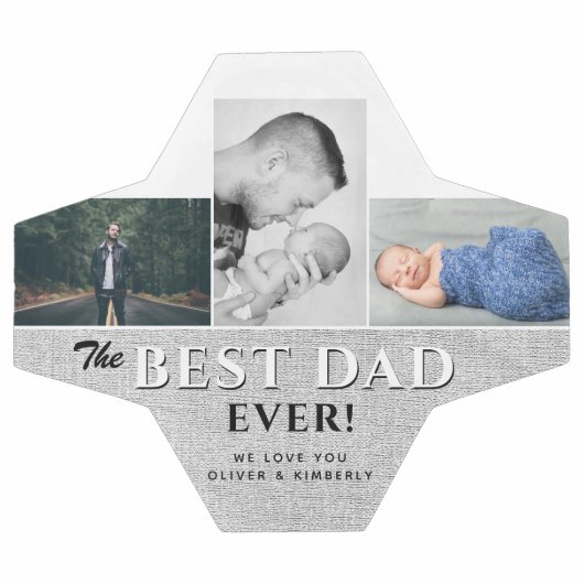 Beste vader ooit 3 Foto Collage Vader Dag Voetbal (Enkel)