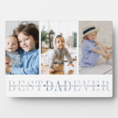 Beste vader ooit | 3 Foto-Vaderdag Collage Fotoplaat (voorkant)