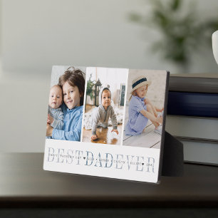Beste vader ooit   3 Foto-Vaderdag Collage Fotoplaat