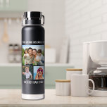 Beste vader ooit 3 Foto zwart Waterfles<br><div class="desc">Geef de beste vader ooit een leuk cadeau met deze aangepaste 3 foto zwarte waterfles. Eenvoudig aan te passen met 3 favoriete familiefoto's. Je kunt 'Deze Drink behoort tot' en 'Beste vader ooit' personaliseren tot iets dat in lengte vergelijkbaar is (bijvoorbeeld 'De beste vader van de wereld') en of hij...</div>