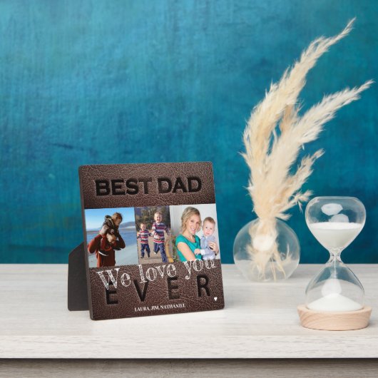 Beste vader ooit 3 fotocollage vaderdag fotoplaat (Insitu)