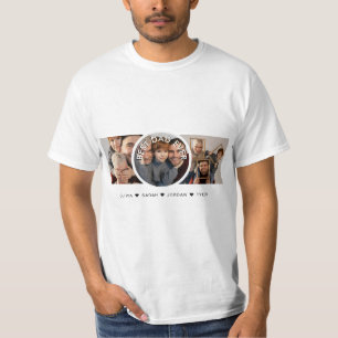Beste vader ooit 3 Fotocollage Vaderdag T-shirt