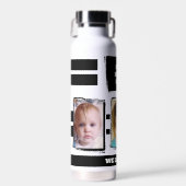 Beste vader ooit 3 foto's houden van je zwart waterfles (Voorkant)