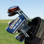Beste vader ooit 3 Foto's op Donkere Blauwe Golfho Golfheadcover (Insitu)