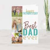 Beste vader ooit 3 Fotovaders Dag Kaart (Voorkant)