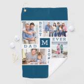 Beste vader ooit 4 Foto Collage Aangepast jaar Bla Golfhanddoek (Insitu)