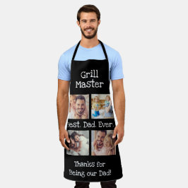 Beste vader ooit 4 Foto Collage Fun Grill Master Schort