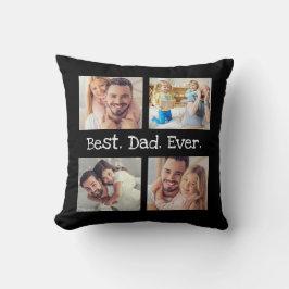Beste vader ooit 4 Foto Collage Fun Keepslag Kussen