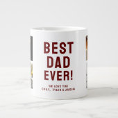 Beste vader ooit 4 Foto Collage Grote Koffiekop (Voorkant)