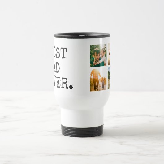 Beste vader ooit 4 Foto Collage Reisbeker (Center)