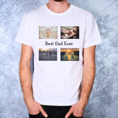 Beste vader ooit 4 Foto Collage T-shirt