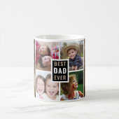 Beste vader ooit 4 Foto Collage Vaderdag Koffiemok (Center)