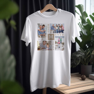 Beste vader ooit 4 Foto en jaar beige White T-shirt