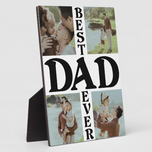 Beste vader ooit 4 foto Happy Vaderdag Fotoplaat (Zijkant)