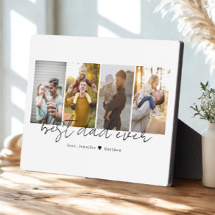 Beste vader ooit 4 Foto's Collage op maat Fotoplaat