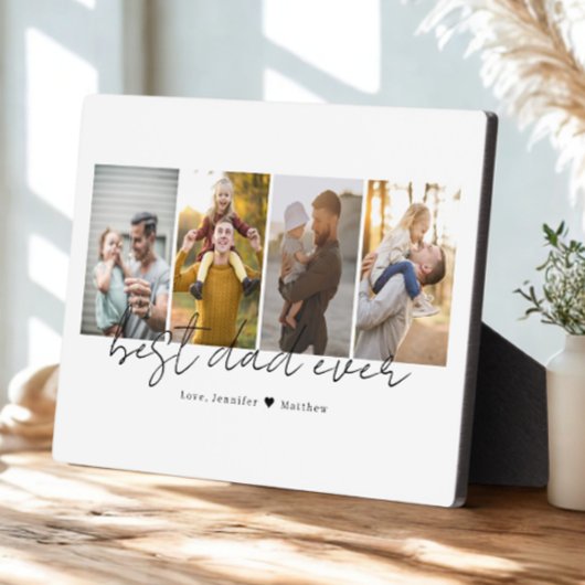 Beste vader ooit 4 Foto's Collage op maat Fotoplaat