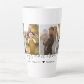 Beste vader ooit 4 Foto's Collage op maat Latte Mok (Voorkant)