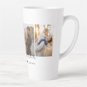 Beste vader ooit 4 Foto's Collage op maat Latte Mok (Rechts)