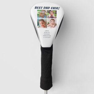 Beste vader ooit 4 Foto's Navy Blue Golfheadcover