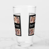 Beste vader ooit 6 Foto Collage Black en White Glas (Links)