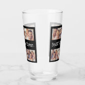 Beste vader ooit 6 Foto Collage Black en White Glas (Rechts)